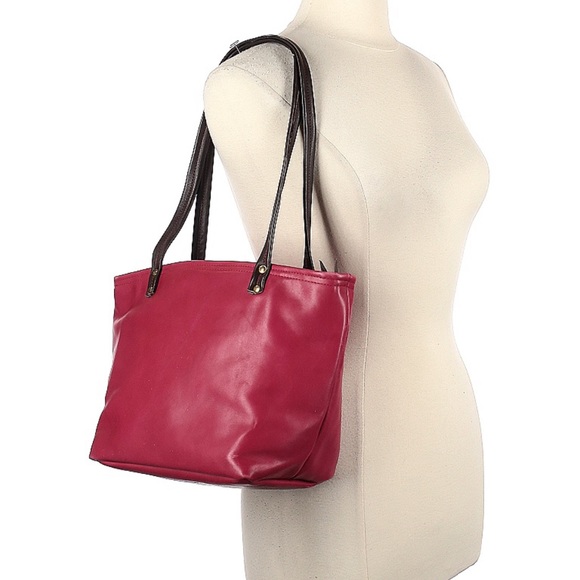 ALTAI MADE IN USA ART BAG RED BROWN LEATHER VGUC CHICAGO BULLS RED COLOR - Picture 1 of 16